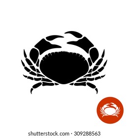 Crab black silhouette
