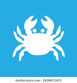 Crab BLUE BACKGROUND Isolated crab VECTOR
