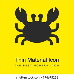 Crab bright yellow material minimal icon or logo design