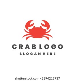 crab business logo design vector template.