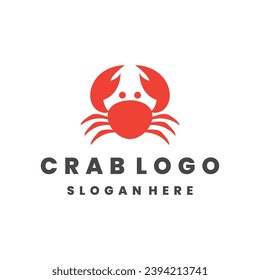 crab business logo design vector template.