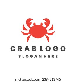 crab business logo design vector template.