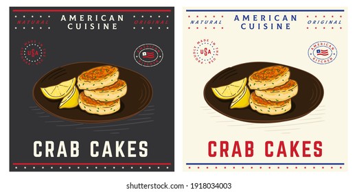 Crab cakes with lemon popular United States fishcake food