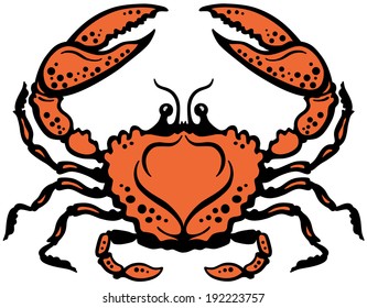 crab or cancer astrological zodiac sign, image isolated on white