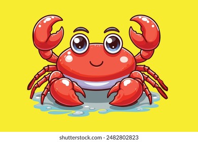 crab cartoon art vector silhouette illustration