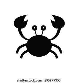 crab cartoon black vector illustration
