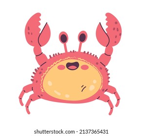 Crab cartoon character design element isolated illustration