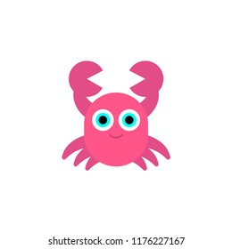 Crab cartoon icon