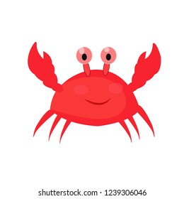 Crab cartoon icon. Illustration for web and mobile.