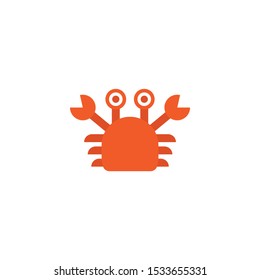 Crab cartoon icon on a white background