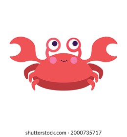 crab cartoon isolated over white background. vector illustration