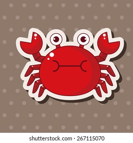crab cartoon theme elements vector,eps
