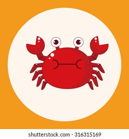 crab cartoon theme elements vector,eps