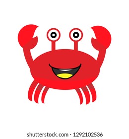 crab cartoon vector icon