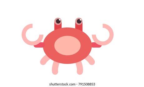 Crab cartoon vector illustration