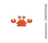 crab cartoon vector on a white background