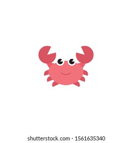 Crab cartoon vector on a white background