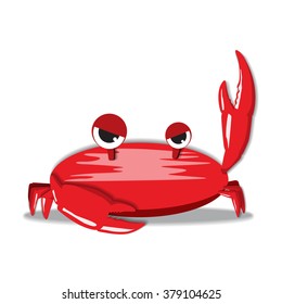Crab character cartoon