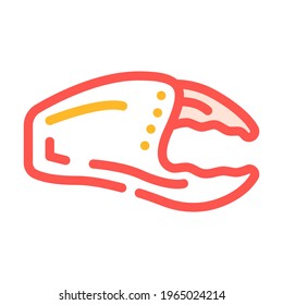 crab claw color icon vector. crab claw sign. isolated symbol illustration