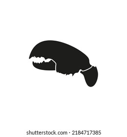 Crab claw icon. Simple flat vector illustration on a white background.