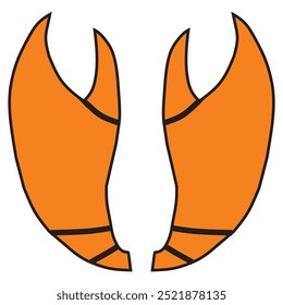 crab claw icon vector design