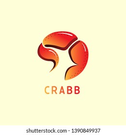 Crab claw logo 3D red