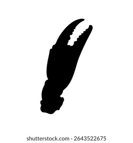 Design de ilustração plana vetor de silhueta de garra de caranguejo.