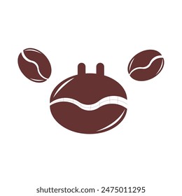 Crab coffee with a flat expression