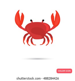 Crab color flat icon