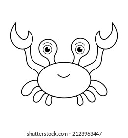 Crab Coloring Book Design Kids Children Stock Vector (Royalty Free ...