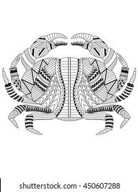 crab coloring page