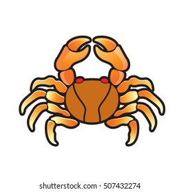 crab in color-vector drawing