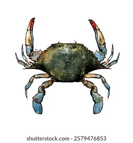 crab colour art ceramic Fabric