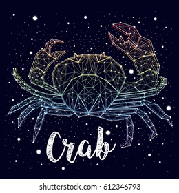 Crab constellation vector