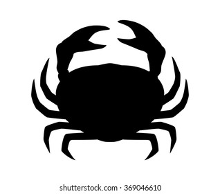 Crab or crustacean flat vector icon for food apps and websites