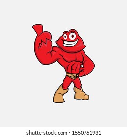 crab cute mascot logo vector