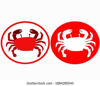 crab design for icon and logo