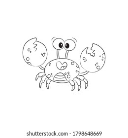 Crab Doodle, a hand drawn vector doodle illustration of a crab.