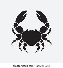 Crab drawing illustration. Creative design.