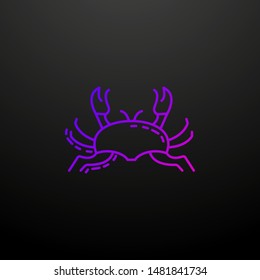 Crab dusk style nolan icon. Elements of summer holiday and travel set. Simple icon for websites, web design, mobile app, info graphics