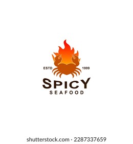 
Crab and fire logo suitable for seafood restaurant logo