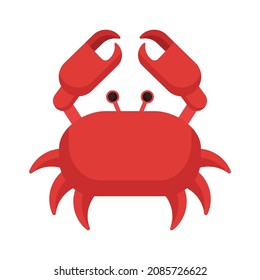 crab flat clipart vector illustration
