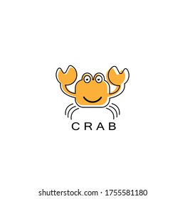 Krabbenflachsymbol für Logo-Unternehmen