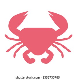 crab flat illustration on white