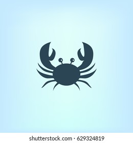 Crab flat vector icon