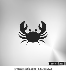 Crab flat vector icon