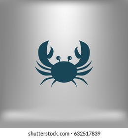 Crab flat vector icon