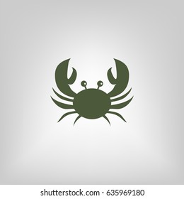 Crab flat vector icon