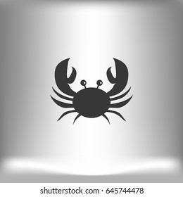 Crab flat vector icon