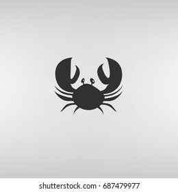 Crab flat vector icon